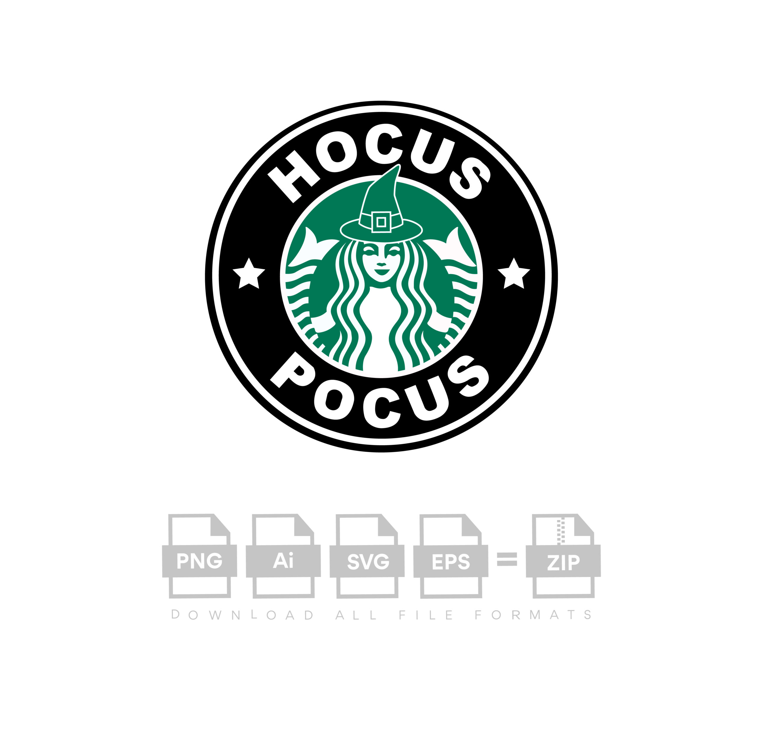 Hocus Pocus Starbucks Coffee Vector Halloween Vector