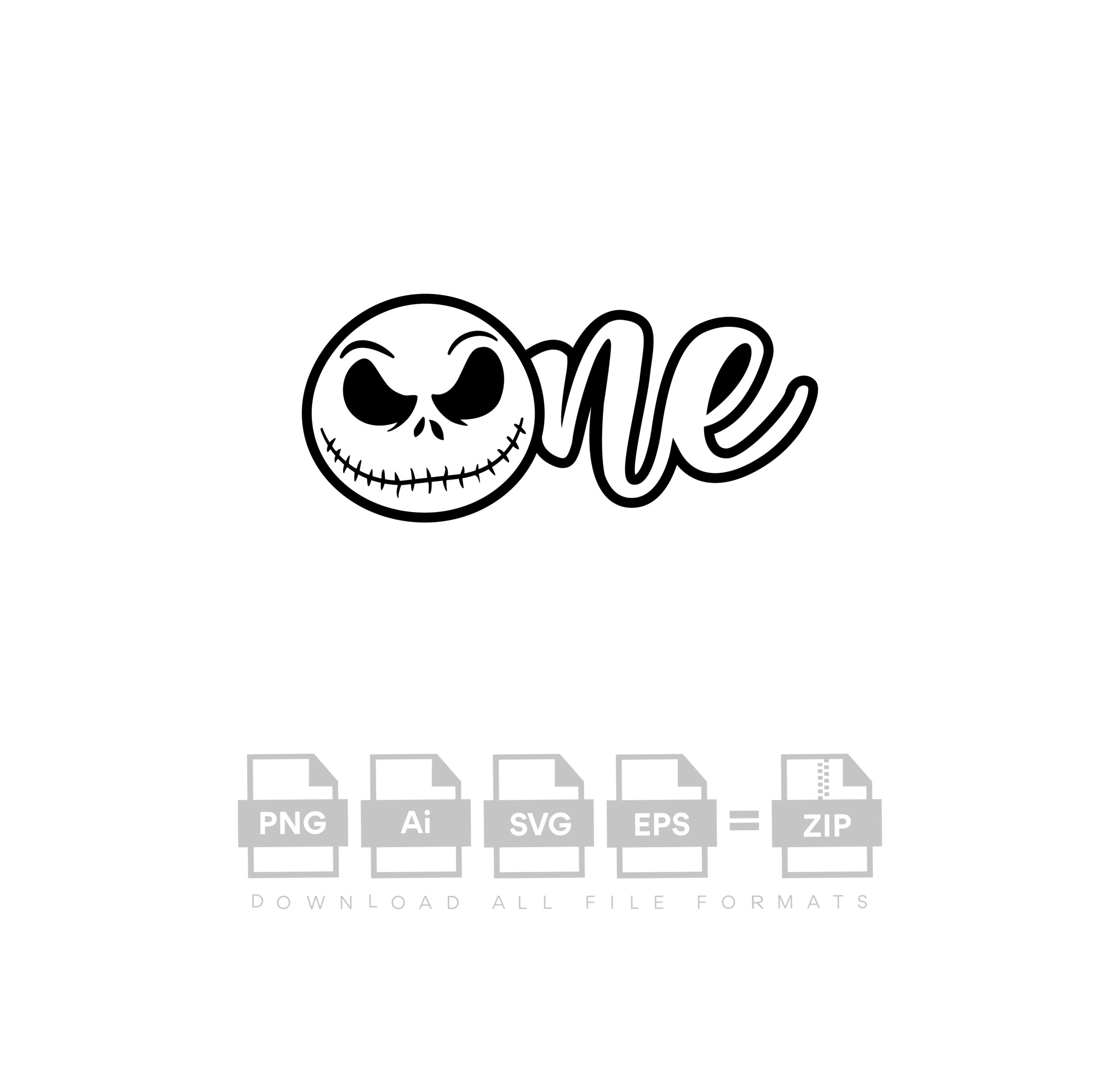Jack Skellington One Vector 1st Birthday