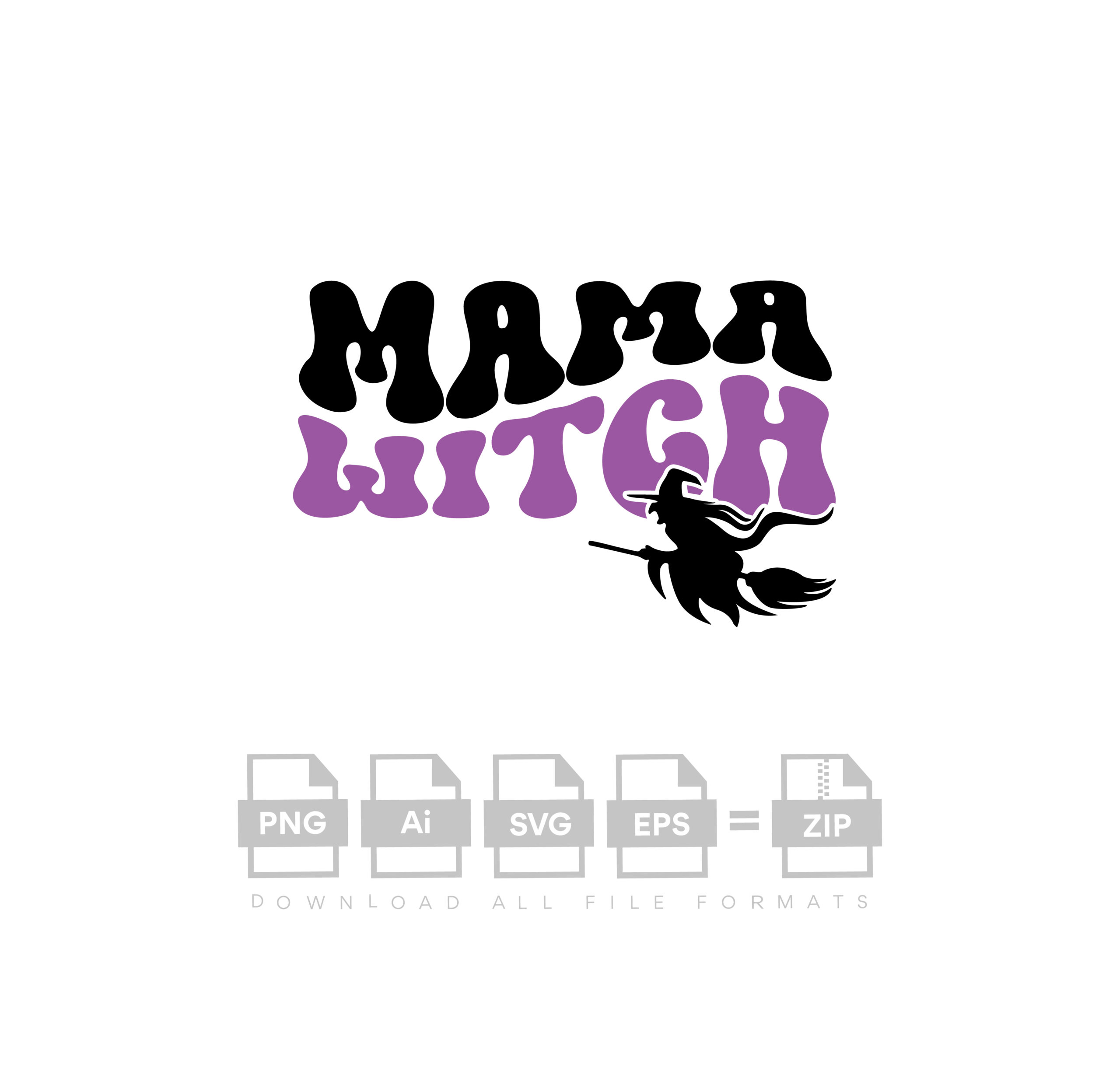 Mama Witch Halloween Vector