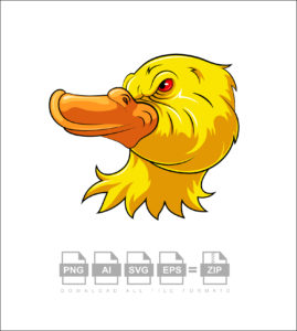 Mascot Head Duck Vector