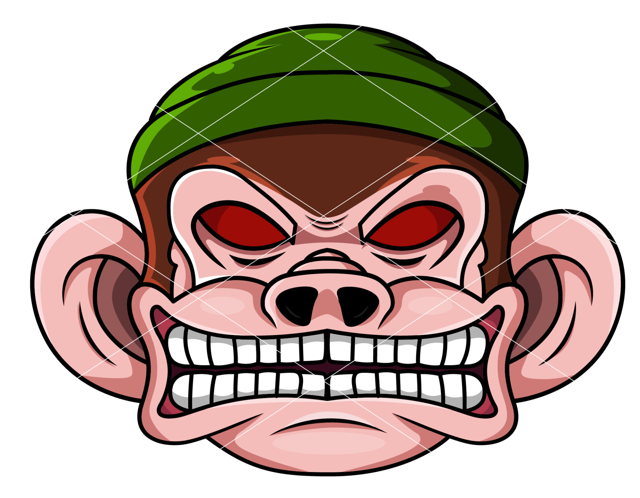 Monkey Head Mascot Logo Vector - Design Shop by AquaDigitizing