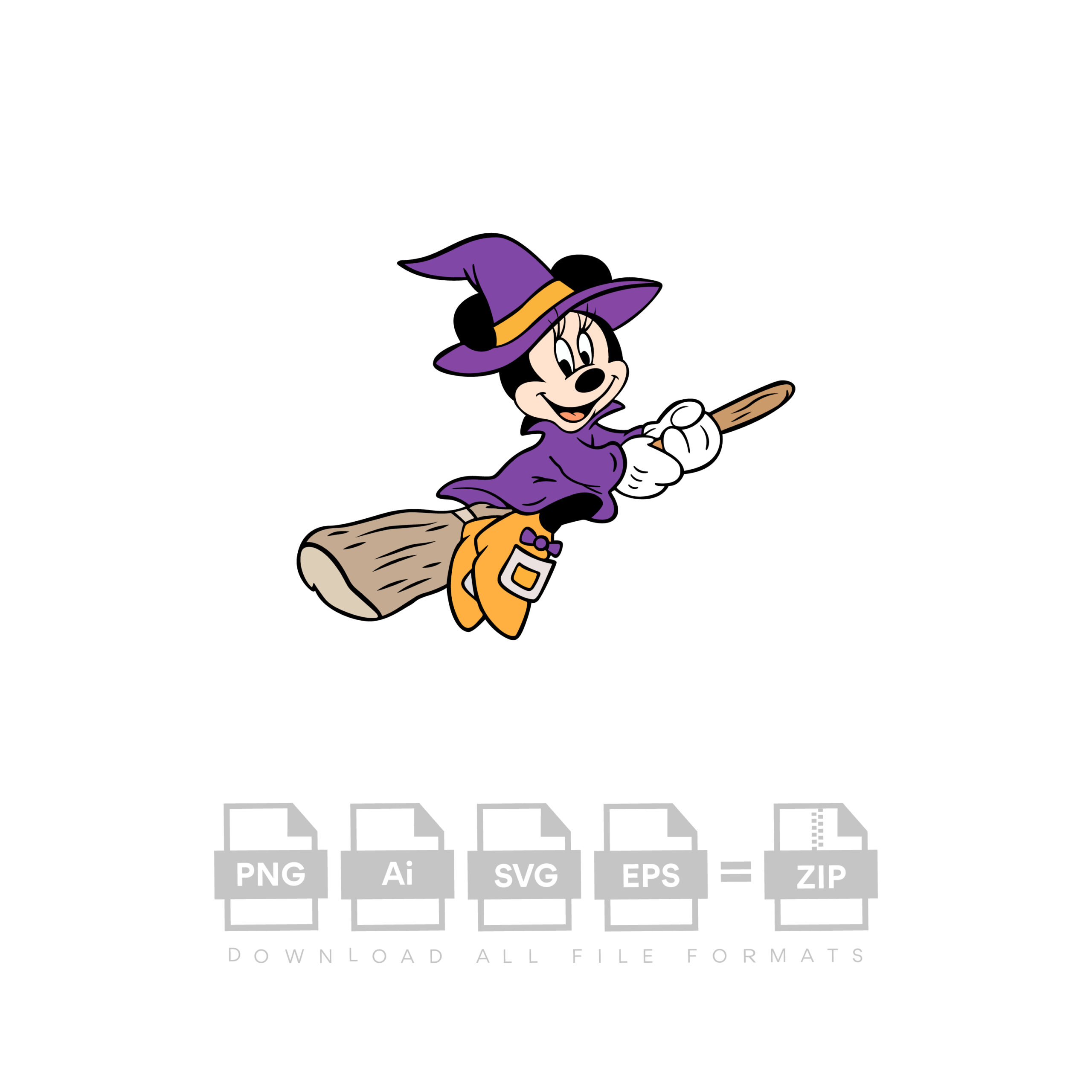Mouse witch Vector Halloween Vector Cut File Cricut Vector