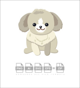 Shih Tzu Puppy Vector