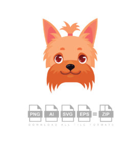 Stylish Dog Face Vector