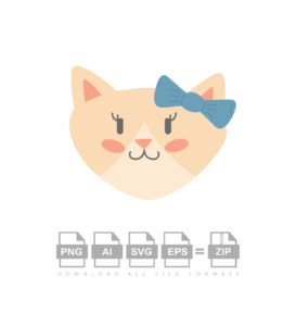 The Head Of A Cute Cartoon Vector