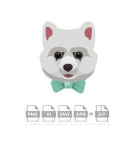 West Highland White Terrier Puppy Portrait Vector