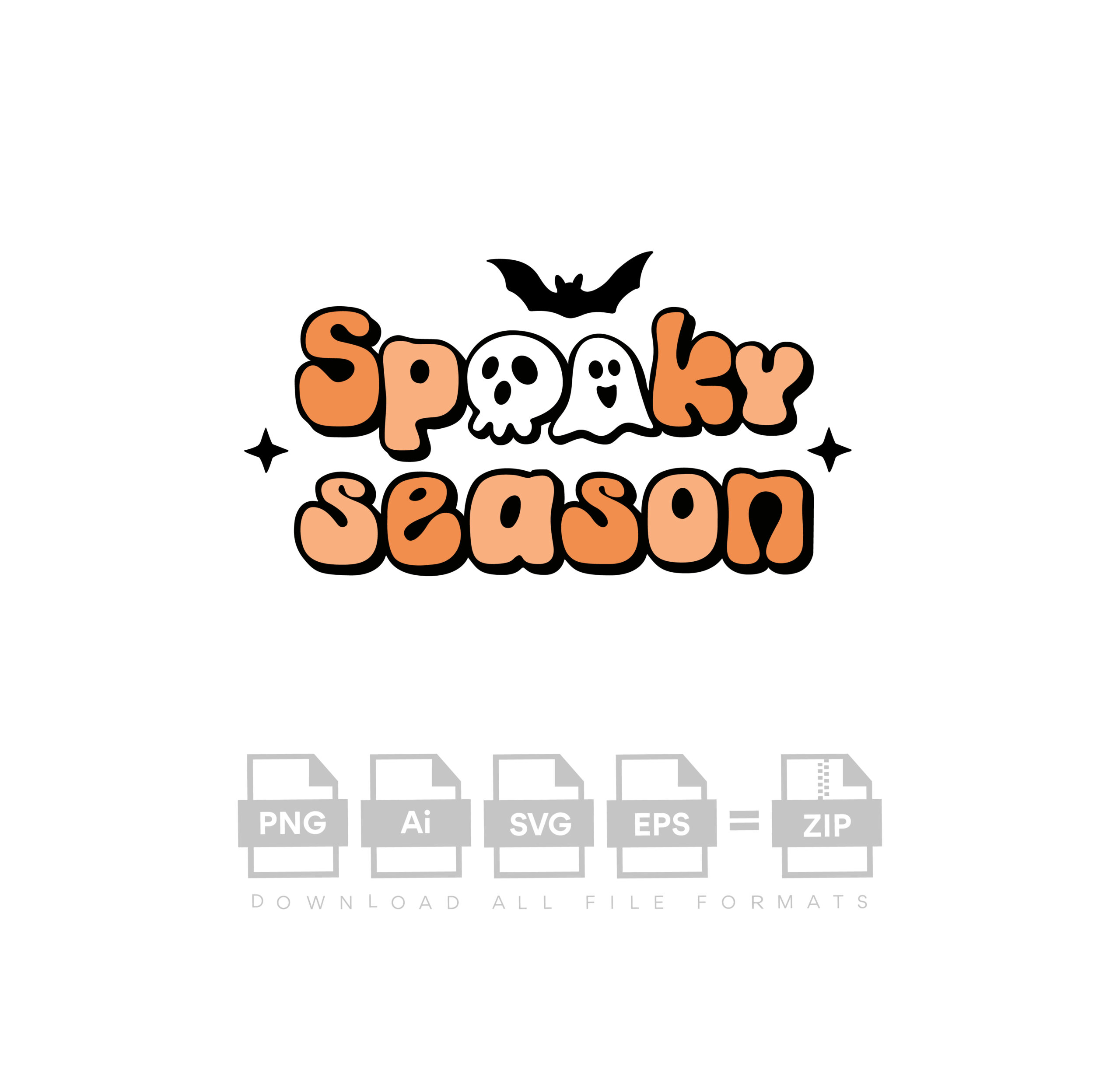 Spooky Season Cut For Halloween Vector