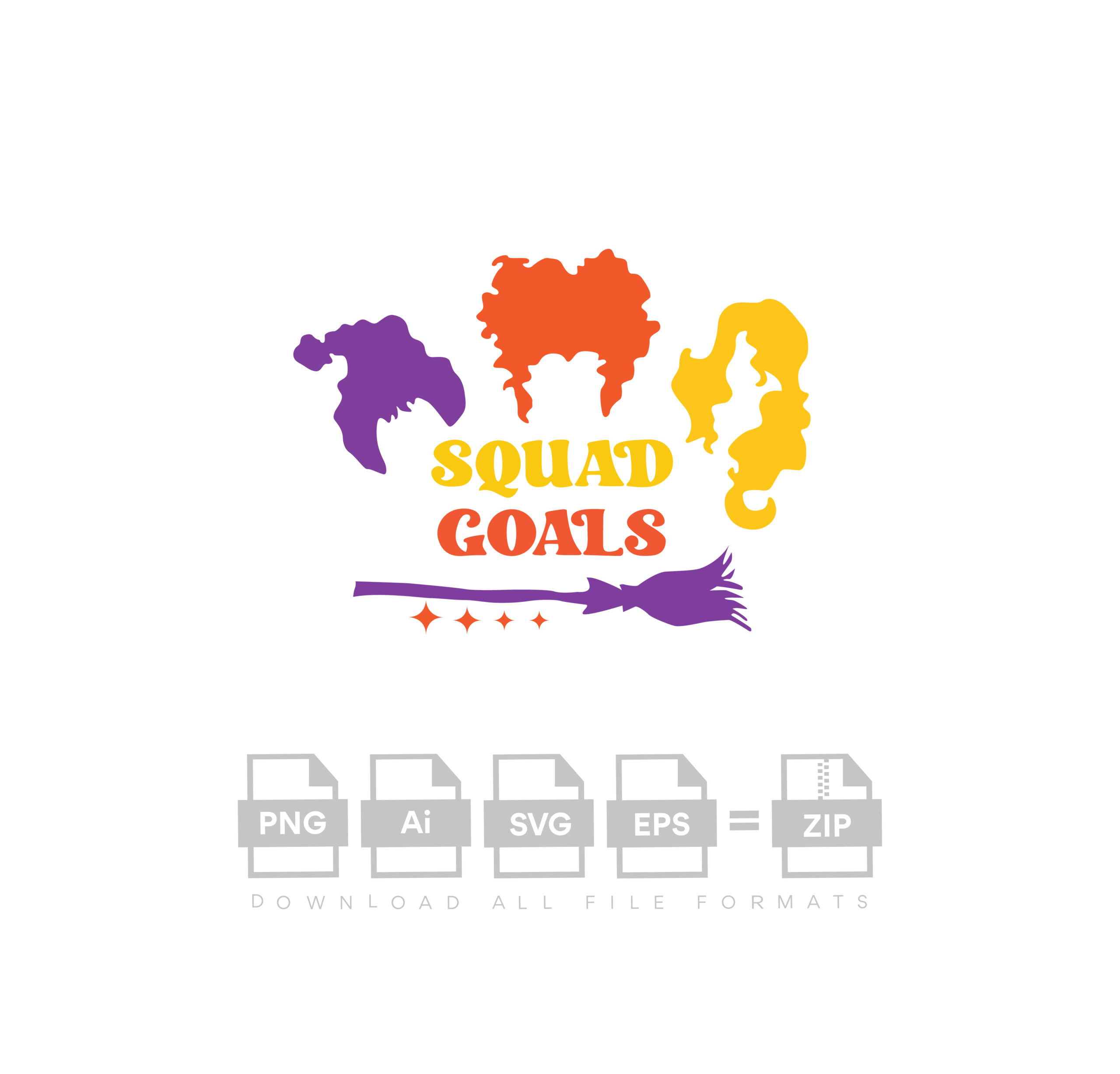 Squad Goals Cut For Halloween Vector