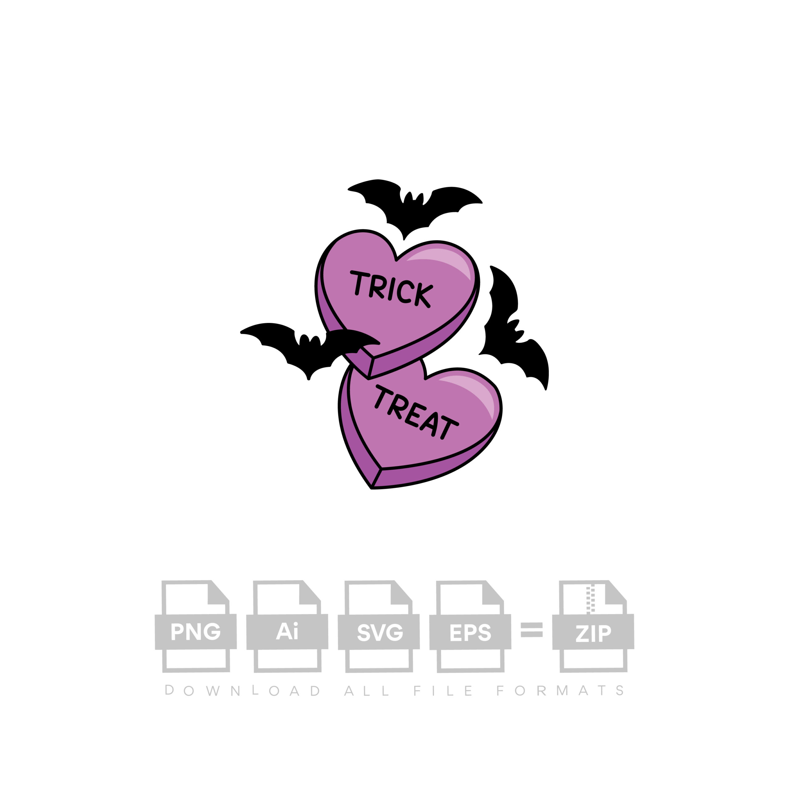 Trick Or Treat Vector Halloween Vector Cut File Cricut Vector