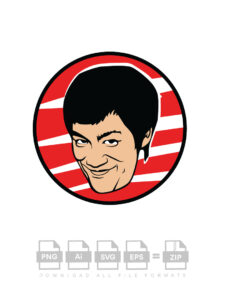 Actor Bruce Lee Royalty Vector