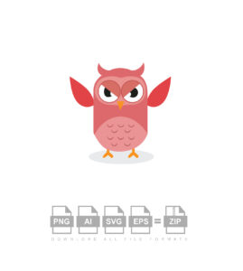 Angry Face Owl Vector