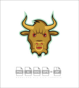 Bull Head Logo Vector