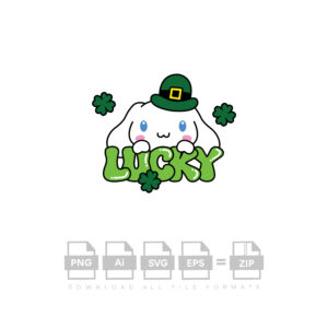Cinnamoroll Lucky Vector St Patricks Day Vector