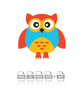 Cute Character Owl Vector