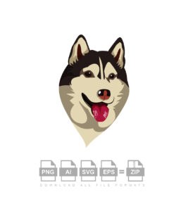 Dog Face Vector