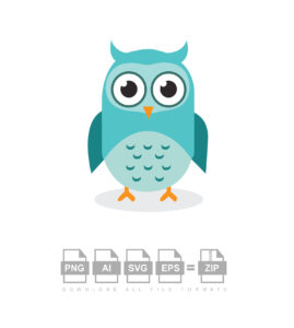 Happy Cute Owl Vector