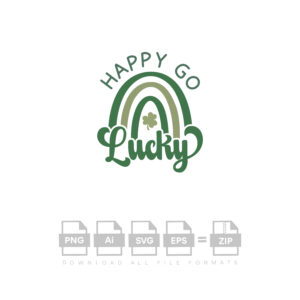 Happy Go Lucky Vector Rainbow Vector