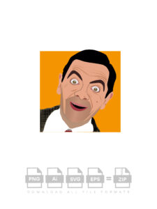Happy Mr Bean Cartoon Vector