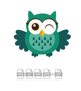 Happy Owl Vector