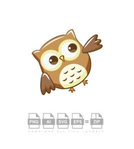 Hello Owl Vector