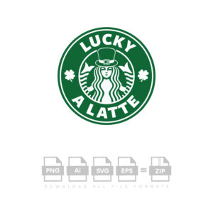 Lucky A Latte  Vector Starbucks Coffee Vector