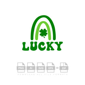 Lucky Rainbow Vector St Patricks Day Vector