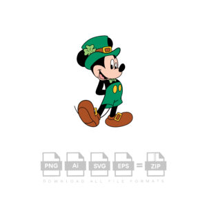 Mickey And Mouse Vector St Patricks Day Vector Cut File Cricut Vector