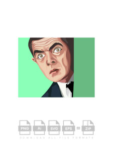 Mr Bean Cartoon Shocking Vector