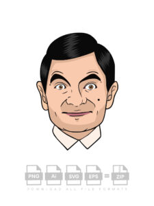 Mr Bean Design Vector In Smile