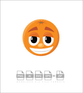 Orange Cartoon Emoji Vector