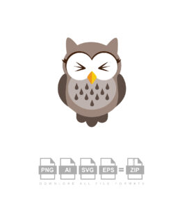 Hello Owl Vector