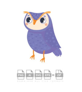 Purple Owl Vector
