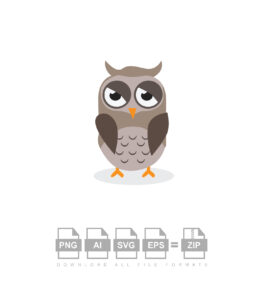 Sad Owl Vector