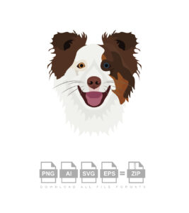Simple Dog Face Vector