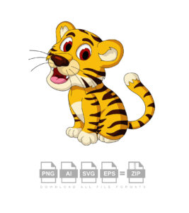 Tiger Cartoon Vector Design
