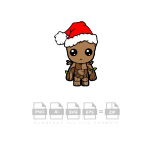 Baby Groot Santa Vector Christmas Vector Cut File Cricut Vector