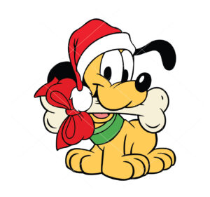 Baby Pluto Christmas Cricut Vector