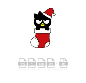 Badtz Maru Stocking Christmas Vector