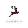 Buffalo Plaid Reindeer Vector Christmas Vector