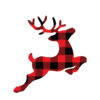 Buffalo Plaid Reindeer Vector Christmas Vector
