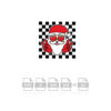 Checkered Peace Santa Vector Retro Christmas Vector