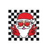 Checkered Peace Santa Vector Retro Christmas Vector
