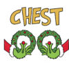 Chest Grinch Vector Funny Christmas Vector