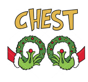 Chest Grinch Vector Funny Christmas Vector