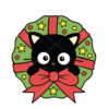 Chococat Christmas Wreath Vector