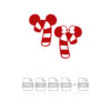 Christmas Mickey Minnie Candy Cane Vector