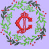 CHRISTMAS MONOGRAM EMBROIDERY DESIGN CJ MONOGRAM EMBROIDERY DESIGN MONOGRAM EMBROIDERY DESIGN MACHINE EMBROIDERY FILE