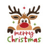 Christmas Reindeer Vector Merry Christmas Vector
