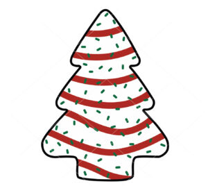 Christmas Tree Cake i Vector
