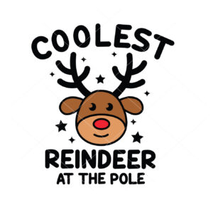 Coolest Reindeer At The Pole Vector Christmas Vector